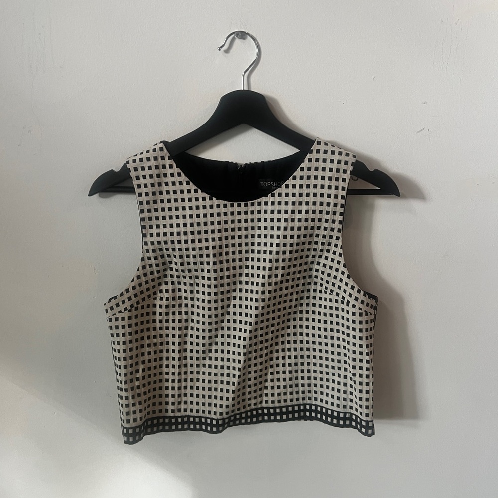 TOPSHOP gingham shirt - size 6 S/M